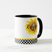 Gepersonaliseerde zonnebloem koffiemok mok (Voorkant rechts)