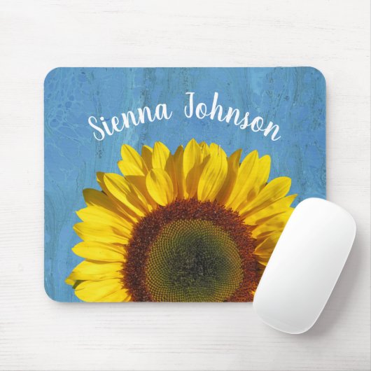 Gepersonaliseerde Zonnebloem Mousepad Muismat (Met muis)