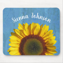 Gepersonaliseerde Zonnebloem Mousepad Muismat