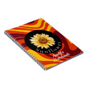 Gepersonaliseerde Zonnebloem natuur collectie Notitieboek (Rechterzijde)