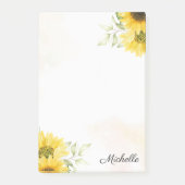 Gepersonaliseerde zonnebloem Post-it notities Post-it® Notes (Voorkant)