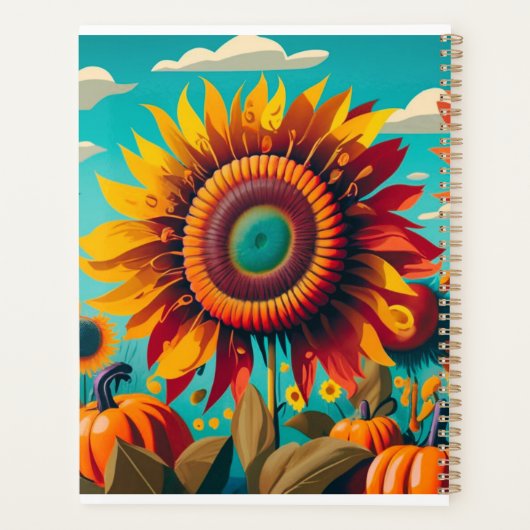 Gepersonaliseerde Zonnebloem Spiraal Planner, Plan Planner (Achterkant)