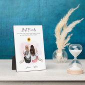 Gepersonaliseerde Zonnebloem Vriendschap: Heldere  Fotoplaat (Zijkant)