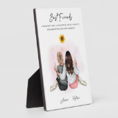 Gepersonaliseerde Zonnebloem Vriendschap: Heldere  Fotoplaat (Zijkant)