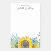 Gepersonaliseerde zonnebloemen en distels rustiek post-it® notes (Voorkant)