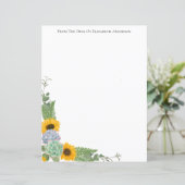 Gepersonaliseerde zonnebloemen Floral Greenery Bri (Staand voorkant)