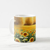 Gepersonaliseerde zonnebloemen Mok - Natuur geïnsp (Voorkant links)
