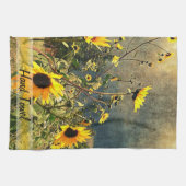 Gepersonaliseerde zonnebloemen voor het Storm wolk Theedoek (Horizontaal)