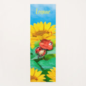Gepersonaliseerde zonnebloemen voor ladybug yogamat (Voorkant)