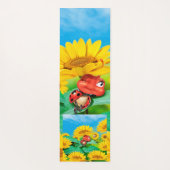 Gepersonaliseerde zonnebloemen voor ladybug yogamat (Achterkant)