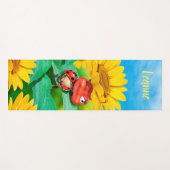 Gepersonaliseerde zonnebloemen voor ladybug yogamat (Voorkant (horizontaal))