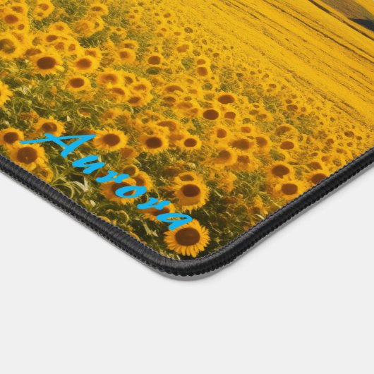 Gepersonaliseerde Zonnebloemenveld en een Barn Des Bureaumat (Hoek)