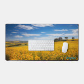 Gepersonaliseerde Zonnebloemenveld en een Barn Des Bureaumat (Keyboard & Muis)