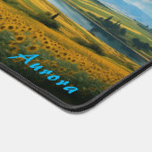 Gepersonaliseerde Zonnebloemenveld en een Barn Des Bureaumat (Hoek)