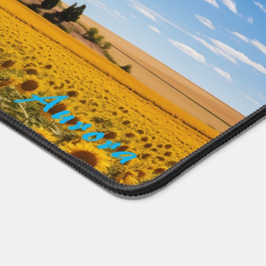 Gepersonaliseerde Zonnebloemenveld en een Barn Des Bureaumat (Hoek)