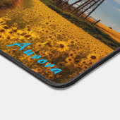 Gepersonaliseerde Zonnebloemenveld en een Barn Des Bureaumat (Hoek)