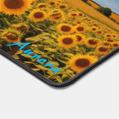 Gepersonaliseerde Zonnebloemenveld en een Barn Des Bureaumat (Hoek)