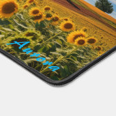 Gepersonaliseerde Zonnebloemenveld en een Barn Des Bureaumat (Hoek)