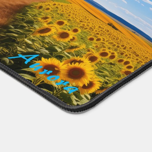 Gepersonaliseerde Zonnebloemenveld en een Barn Des Bureaumat (Hoek)