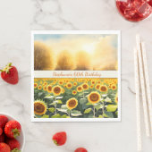 Gepersonaliseerde zonnebloempijten - rustieke char servet (Insitu)