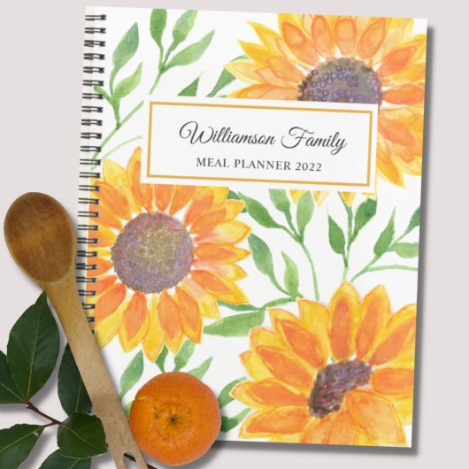 Gepersonaliseerde zonnebloempitten planner