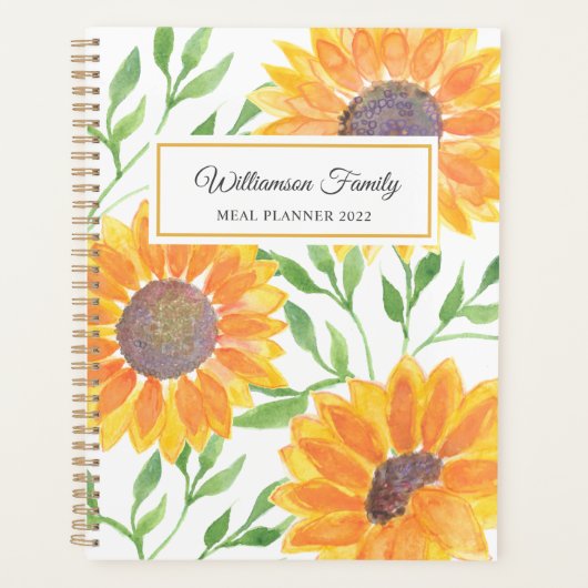 Gepersonaliseerde zonnebloempitten planner (Voorkant)