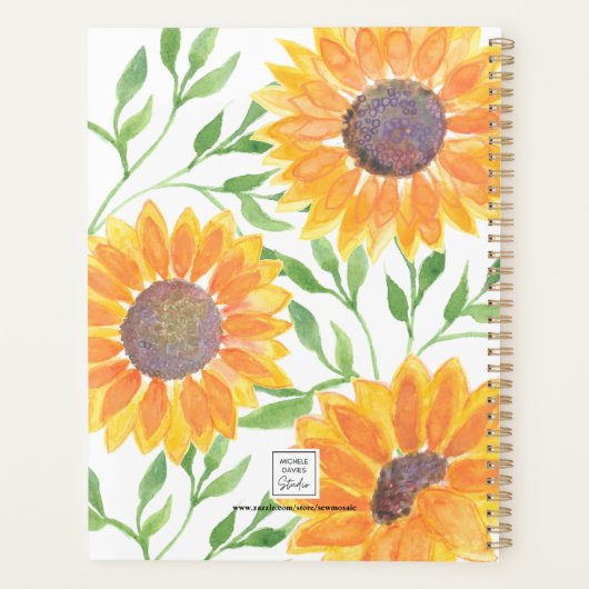 Gepersonaliseerde zonnebloempitten planner (Achterkant)