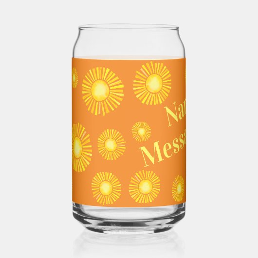 Gepersonaliseerde zonneschijn kan gevormd worden blikvorm glas (Rechts)