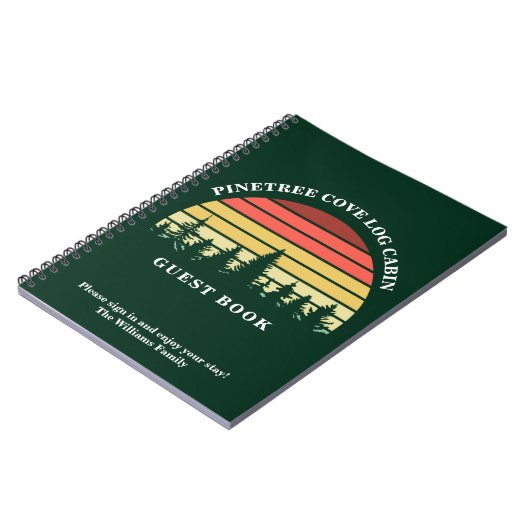 Gepersonaliseerde zonnesloggen op het meer van Cab Notitieboek (Linkerzijde)