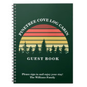 Gepersonaliseerde zonnesloggen op het meer van Cab Notitieboek (Voorkant)