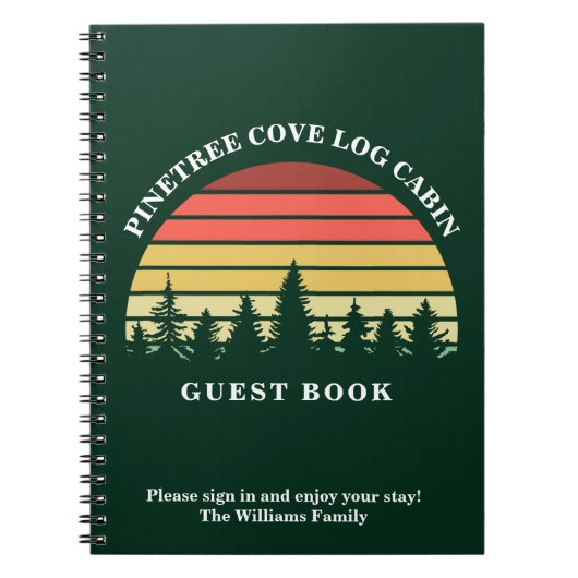 Gepersonaliseerde zonnesloggen op het meer van Cab Notitieboek (Voorkant)