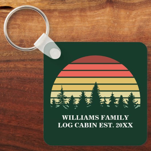 Gepersonaliseerde zonnesloggen op het meer van Cab Sleutelhanger (Voorkant)