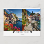 Gepersonaliseerde, zonnige dag in Cinque Terre, It Briefkaart (Voorkant)
