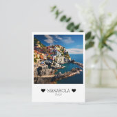 Gepersonaliseerde, zonnige dag in Manarola, Italië Briefkaart (Staand voorkant)