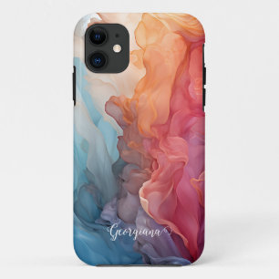 Gepersonaliseerde zonsondergang op Zee Alcohol Ink Case-Mate iPhone Case