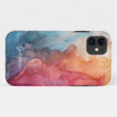 Gepersonaliseerde zonsondergang op Zee Alcohol Ink Case-Mate iPhone Case (Achterkant (horizontaal))