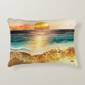 Gepersonaliseerde zonsondergang vakantiewoning Air Accent Kussen (Voorkant)