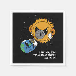 Gepersonaliseerde Zonsverduistering 2025 Fotobom Servet