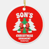 Gepersonaliseerde zoon foto kerstboom Ornament (Voorkant)