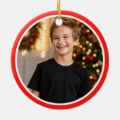 Gepersonaliseerde zoon foto kerstboom Ornament (Achterkant)