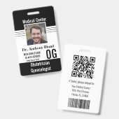 Gepersonaliseerde zorgprofessional aan het werk badge (Voor- en achterkant)