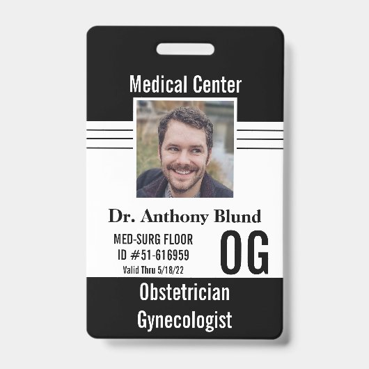 Gepersonaliseerde zorgprofessional aan het werk badge (Voorzijde)
