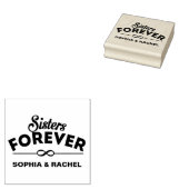 Gepersonaliseerde zussen voor altijd rubberstempel (Gestempeld)