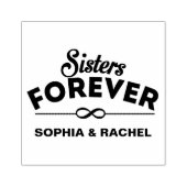 Gepersonaliseerde zussen voor altijd rubberstempel (Afrduk)