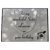 Gepersonaliseerde zuster Birthday Groot Cadeauzakje (Voorkant)