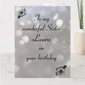 Gepersonaliseerde zuster Birthday Kaart (Voorkant)