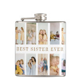 Gepersonaliseerde zusterkolf | Aangepaste foto's Heupfles (Voorkant)