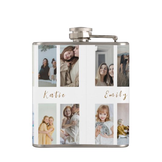 Gepersonaliseerde zusterkolf | Aangepaste foto's Heupfles (Achterkant)