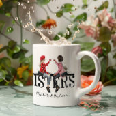 Gepersonaliseerde zusters Waterverf Koffiemok