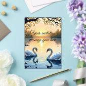 Gepersonaliseerde Zwaan paar uitnodiging (Insitu (Huwelijk))